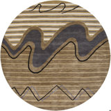 Aadi Striped Hand-Knotted Wool Brown/Tan Area Rug