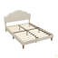 Lit plateforme tapissier grand format avec tête de lit réglable, rembourrage en tissu de lin, lit plateforme de style simple et moderne, pas de sommier tapissier requis, assemblage facile-96410071
