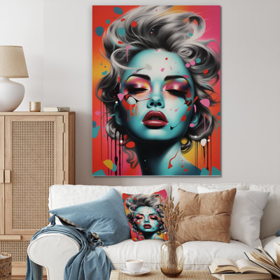 Personnage rétro V, impression sur toile