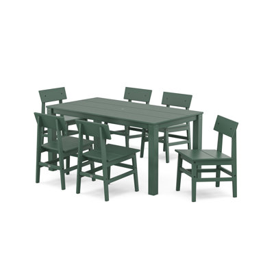 POLYWOOD x AllModern Chair 7-Piece Parsons Dining Table Set