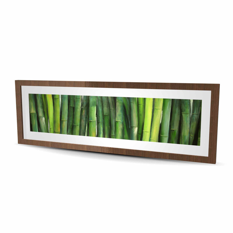 Green Bamboo - Floral Botanical, reproduction encadrée pour la décoration intérieure
