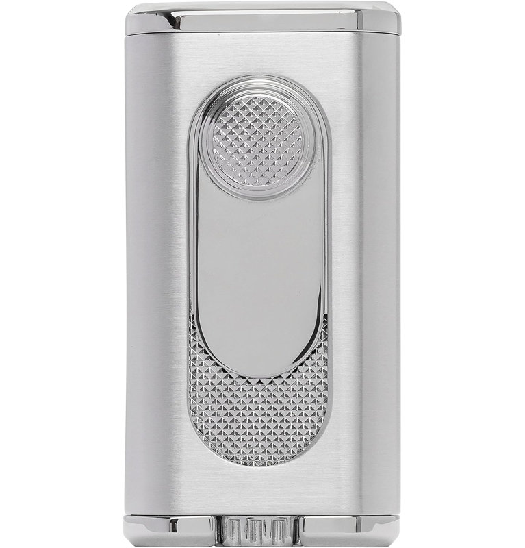 Xikar Verano Flat Flame Cigar Lighter, Silver
