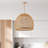 Lumiere Rattan Pendant Light - Natural Dome 1-Light Polished Handwoven Adjustable Light Fixture For Kitchen Island, Kitchen, Dining Room, Living Room, Bedroom or Hallway in Modern, Farmhouse & Boho Style-1273496719-1273496718
