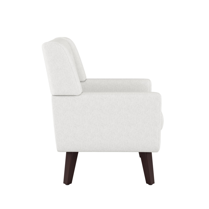 Mid-Century Modern Accent Chair Set Of 2, 2, Beige