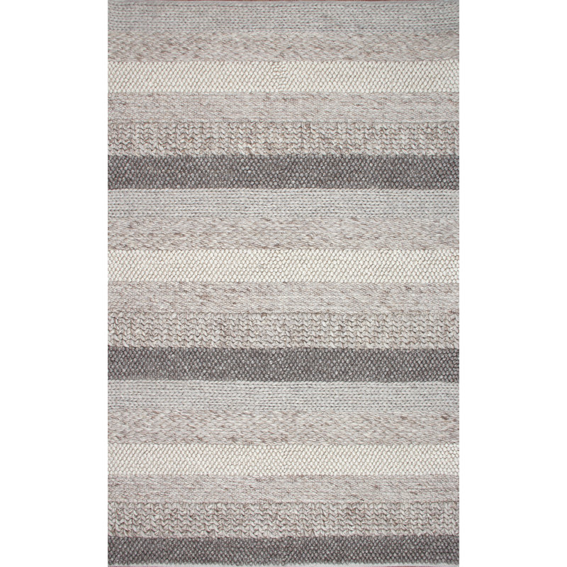 Byrum Striped Hand Woven Area Rug, Rectangle 80 x 150cm