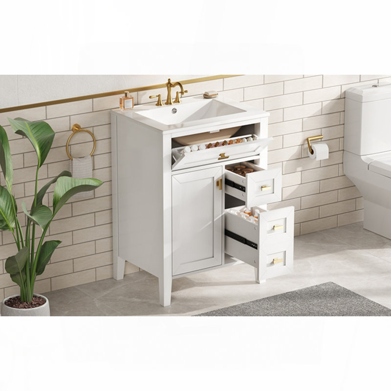 Meuble-lavabo 24 po avec lavabo, Blanc