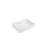 Bothwa Home 5.31"H Ceramic Countertop Sculptural Square Vessel Vanity Sink, Stain Resistant, Scratch Resistant, Leak Resistant, Art Basin