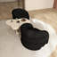 Fauteuil demi-tonneau rembourré et pivotant-583774002