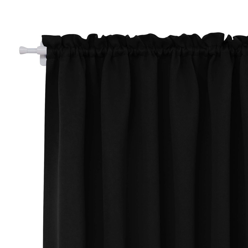 Rideau simple occultant et isolant Penryn, Noir, l 25 po x L 40 po