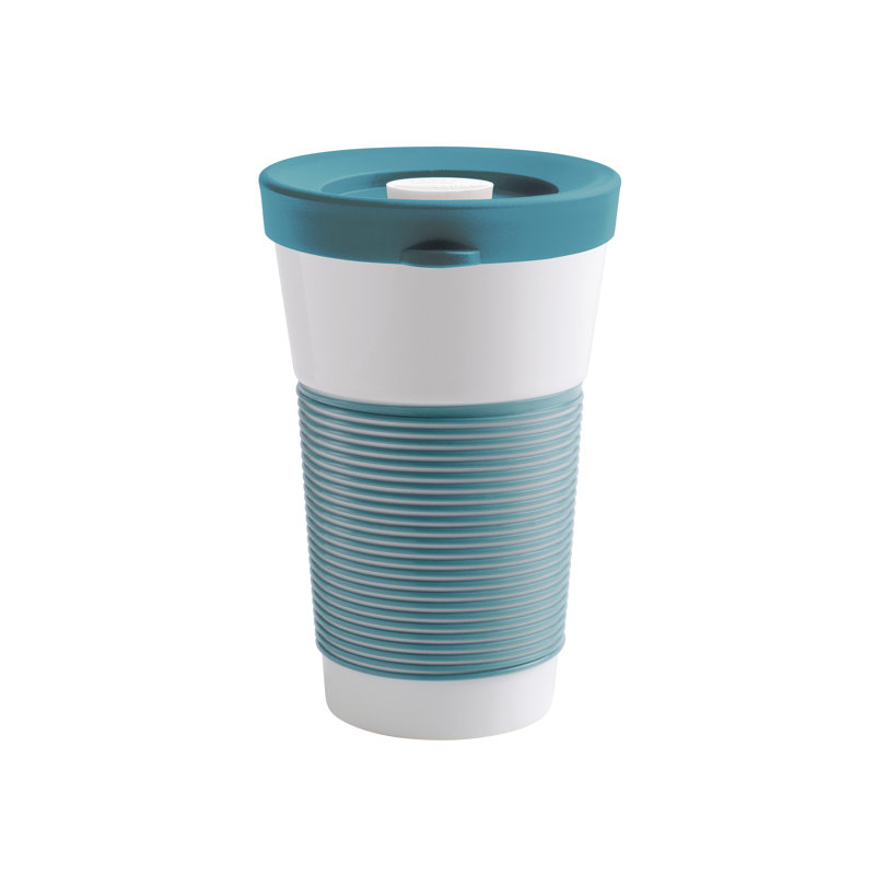 Cupit Coffee Mug, White/Turquoise