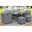 Ensemble de 6 chaises d'extérieur en osier de rotin pour patio, chaise, tabourets et table-411279779