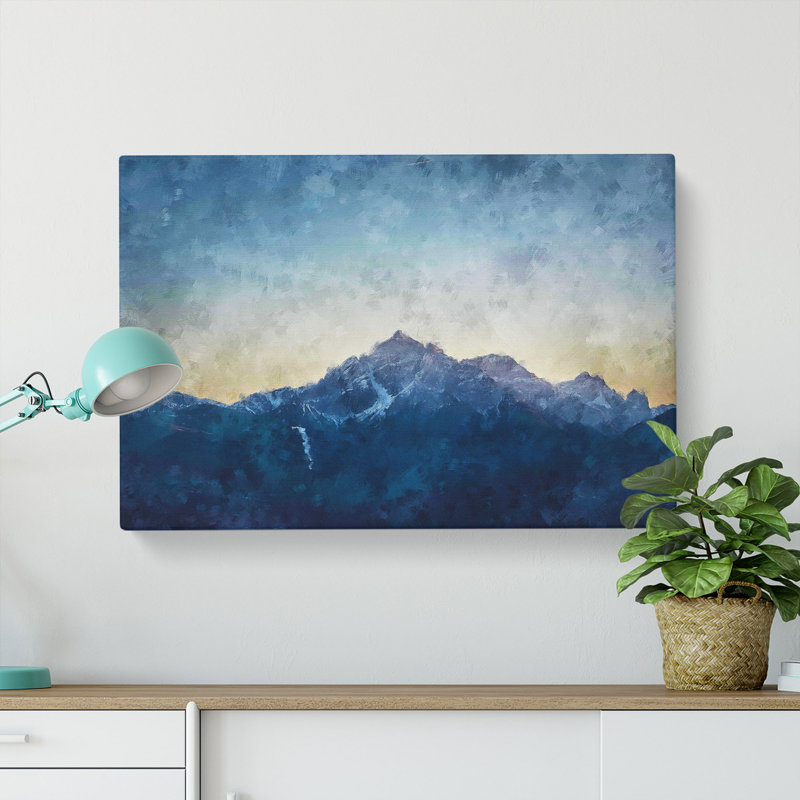 Moody Winter Mountain In Austria - Wrapped Canvas, 60cm H x 91cm W x 4cm D