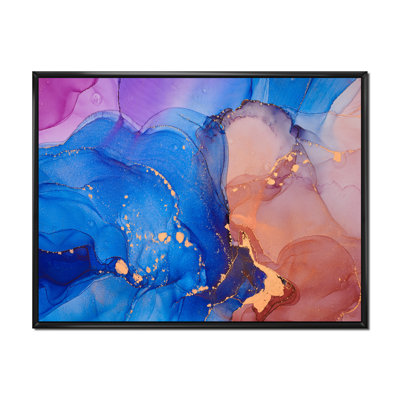 " Blue And Orange Liquid Art I "
