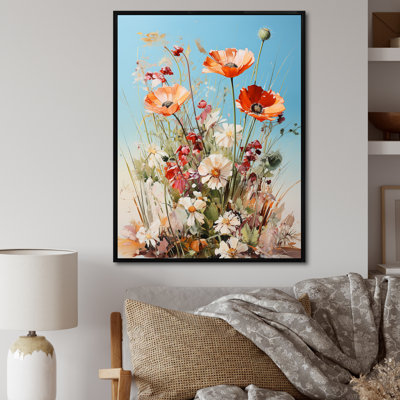 Œillets mauves, charme de campagne sur toile