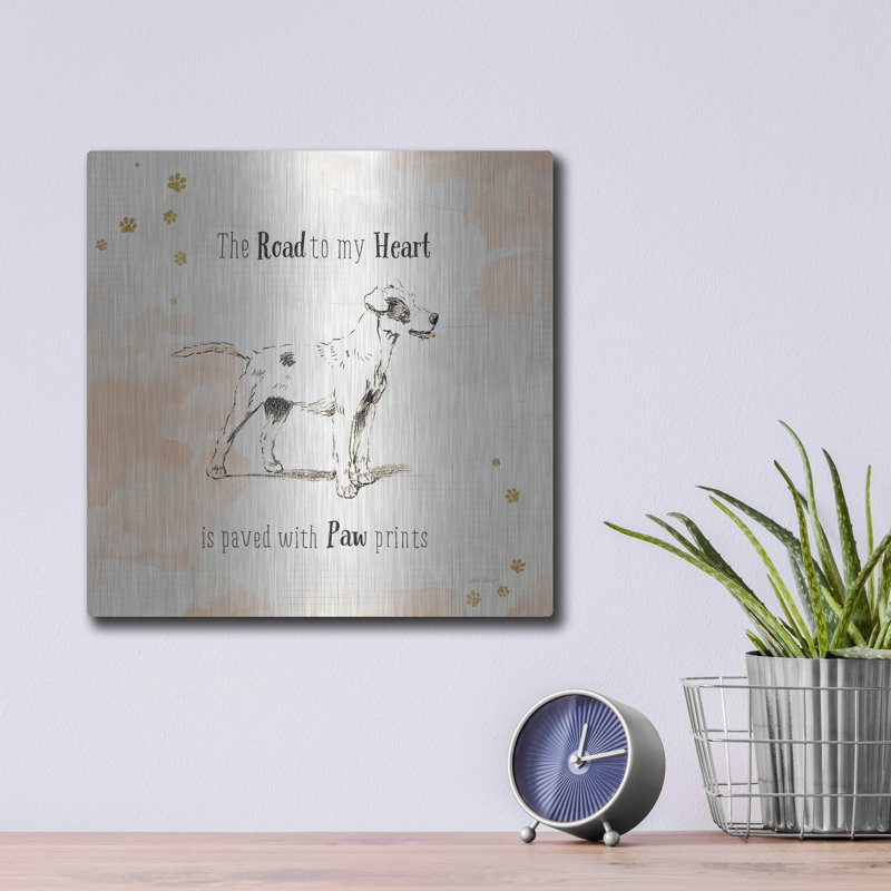 «Furry Friends 1» par Katie pertiet, art mural en métal, H 12 po x l 12 po