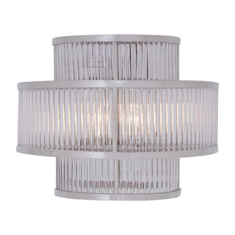 Conerly Flush Mounted Sconce, Nickel