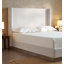 Lit plateforme double gris et brun clair