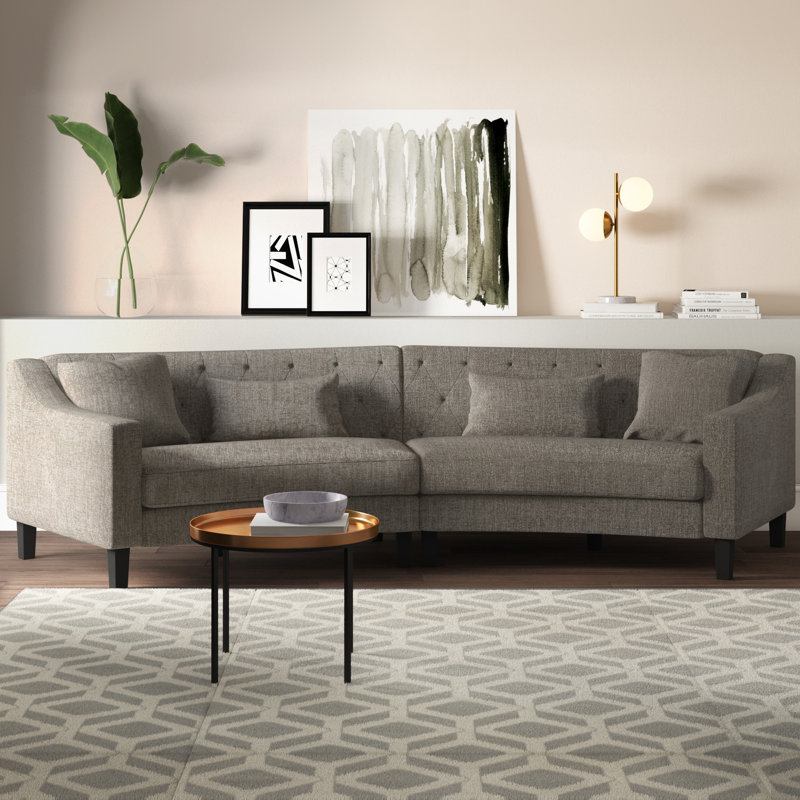 Canapé modulaire symétrique avec repose-pieds Oakhill