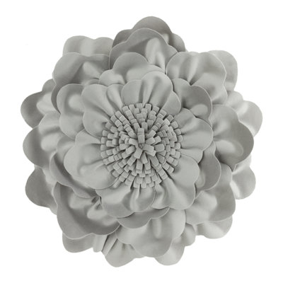 3D Peony Flower Accent Pillow Handmade Cushion Appliqued Decorative Throw Pillow Cover & Insert 14in