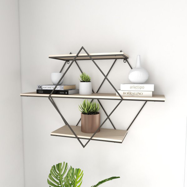Alveston 3 Piece Tiered Shelf with Hooks