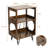 Rustic Record Player Stand, End Table With Record Storage, Vinyl Record Storage Cabinet Holder With Metal Legs, Turntable Stand Record Player Cabinet For Living Room, Bedroom, Holds 160 Albums