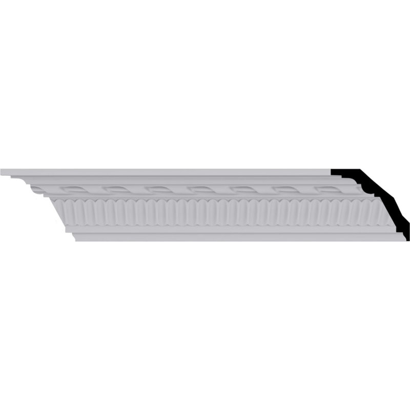 Primed Polyurethane Modern Valeriano Rope Crown Moulding