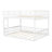 Queen over Queen Bunk Bed with Ladder and Guardrails, White-1211204774
