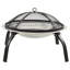 Aziana 2-in-1 Fire Pit and BBQ with Poker 56x56x50 cm Steel-1634173682