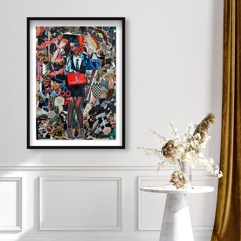 Oliver Gal Katy Hirschfeld - Retro Diner Fashion - Luxury Shadowbox Framed Wall Art, 46.5" H x 31.5" W