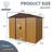 8ft x 4ft Outdoor Metal Storage Shed with Sliding Door and foundation for Backyard, Patio, Lawn-116106435-116106436