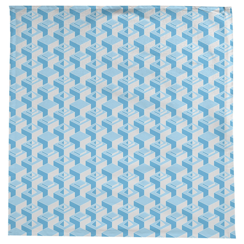 Nappe de gratte-ciels classiques, Bleu sarcelle / blanc