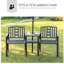 Banc en acier tête-à-tête