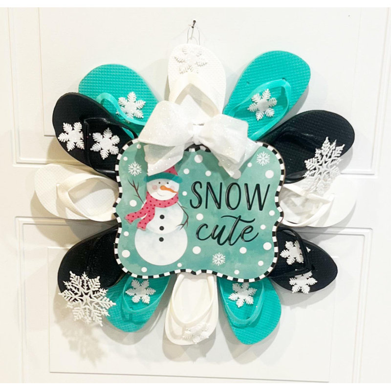 Couronne de bonhomme de neige éclairée