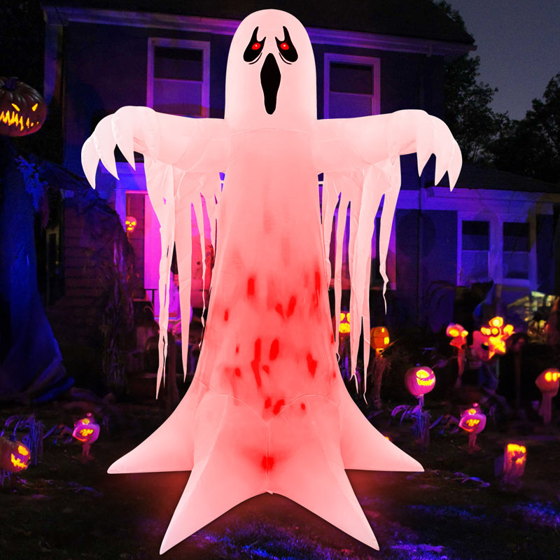 Décoration gonflable 9 pi Halloween Ghost avec lumières DEL intégrées