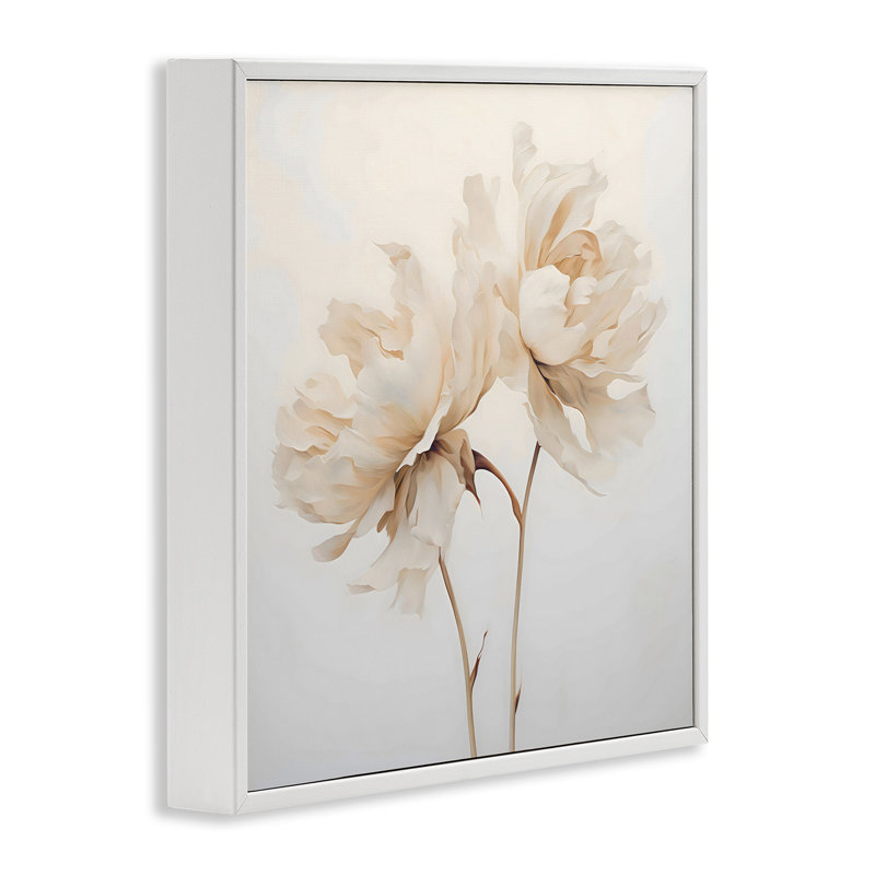 Pivoine blanche à floraison douce, estampe numérique, design by Creative Studio, H 12 po x l 12 po