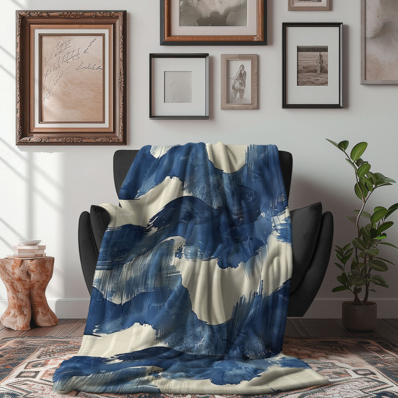 Brushy Blues - 1 pièce Sherpa Premium, Lit simple