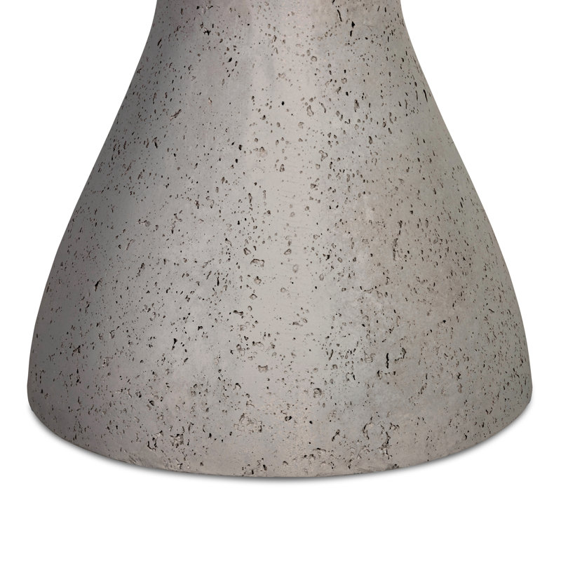 Koda Outdoor Round Side Table, Textured Gray