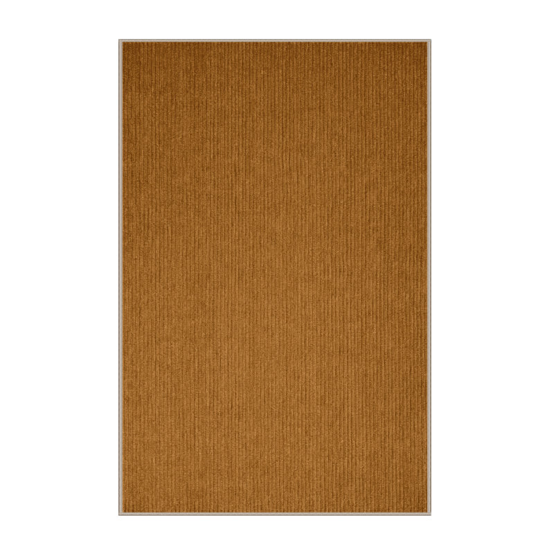 Tapis brun uni lavable à la machine, Rectangulaire 7 pi x 10 pi
