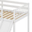 Twin Over Twin Bunk Bed With Convertible Slide And Stairway-1257685505
