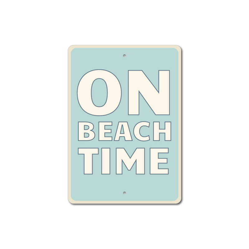 Panneau en aluminium On Beach Time, H 14 po x l 10 po x P 0,04 po