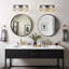 Éclairage pour meuble-lavabo réglable en cristal de fer noir mat à 3 lampes