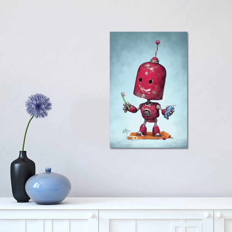 « Brave face » par Matt Dixon-impression, Pas de tapis, Toile tendue, H 18 po x l 12 po x 1,5 po