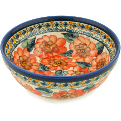 18.6 oz. Peach Poppies Salad Bowl
