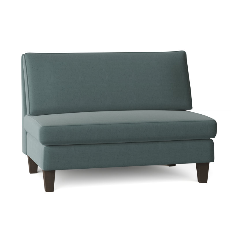 Valerie Loveseat, M9463 Teal, Brown Mahogany