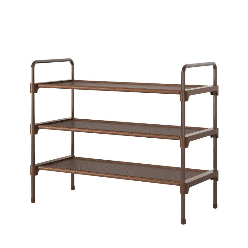 Shoe Rack for Closet, Sturdy and Long-Lasting Shoe Shelf, Shoe Rack for Entryway, Personalized DIY Shoe Organizer, Shoe Rack Organizer for Space-Saving, 27.6" x 11.8" x 22.6", Brown