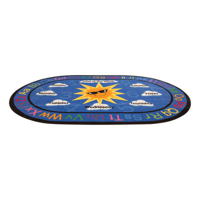 Bellville Oval Geometric Nylon Rug