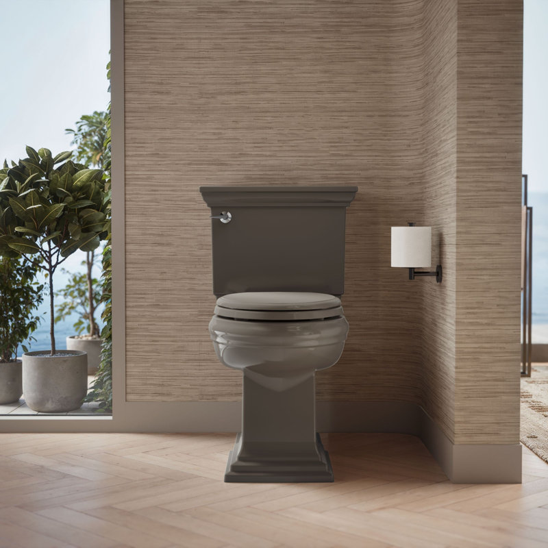 Glenbury Elongated Toilet Seat, Cashmere, Ready Latch