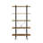 Industrial-Inspired 5-Shelf Bookcase With Rustic Oak And Black Finish, Perfect For Modern And Stylish Storage Solutions.