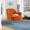 Cleo 26" Wide Contemporary Chair with Recessed Arms