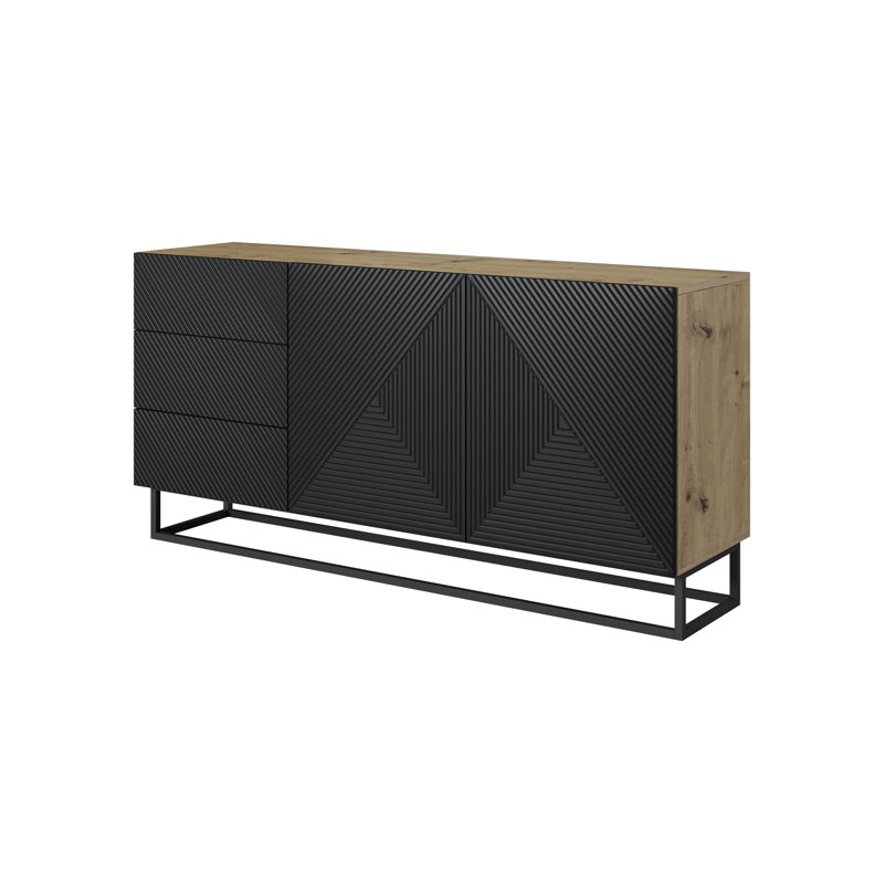 Melaher 167cm Sideboard, Artisan/Black